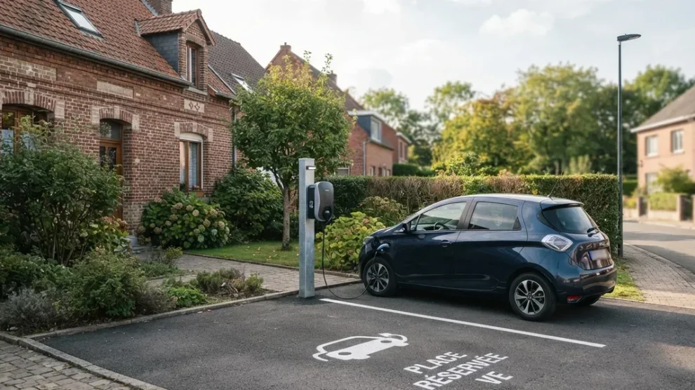 installer borne recharge place parking exterieure